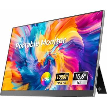 Imagem de Monitor Portátil 15.6 FHD IPS USB C HDMI  Gaming Produtividade p/ Note