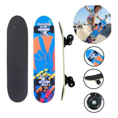 Imagem de Skate Infantil 24 Polegadas Com Bolsa Para Transporte Shape Madeira Ro