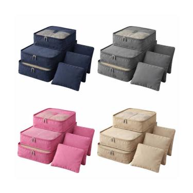 Imagem de Kit Organizador para Mala de Viagem 06 Organizadores Tamanhos Variados Material Leve Resistente Unico