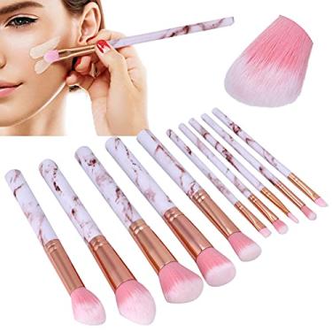 Imagem de Conjunto de pincéis de maquiagem, pincéis de maquiagem portáteis lisos e macios para mulheres para maquiagem facial(Cerdas rosa)