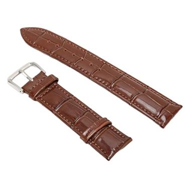 Imagem de Bracelete de relógio com fivela de pino, ilhós precisos Correia de relógio de substituição à prova de ferrugem de couro PU para casa para loja de relógios para universal