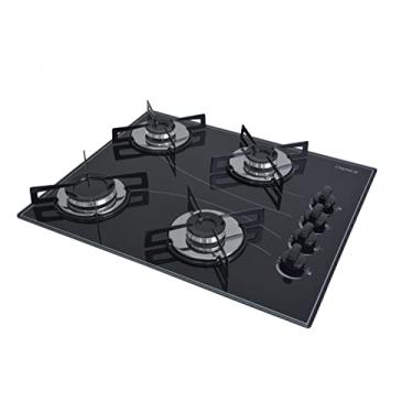 Imagem de CHAMALAR Cooktop Premium 4 Bocas Ultra Chama Preto Bivolt