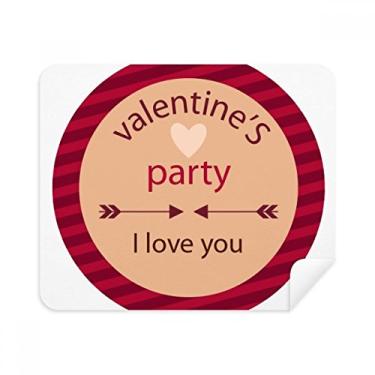 Imagem de Pano de limpeza de coração I Love You Arrow para festa dos namorados, 2 peças, tecido de camurça