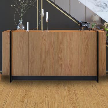 Imagem de Balcão Buffet Copacabana 4 Portas 2 Prateleiras Freijó/preto Fosco - Colibri