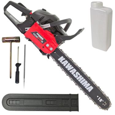 Imagem de Motosserra À Gasolina Kawashima KCS610-S 61,5cc 2 Tempos Com Sabre de 18 Polegadas e Sistema Antivibratório Para Uso Agropecuário