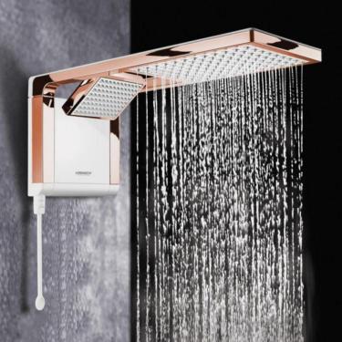 Imagem de Chuveiro Acqua Duo Rose Gold/Branco 220V7800W Lorenzetti