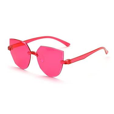 Imagem de Candy Colors All-in-one Ocean Óculos de Sol Doce Menina Rosa Óculos Sem Aro Na Moda Transparente Acessórios para Festas, 10, China
