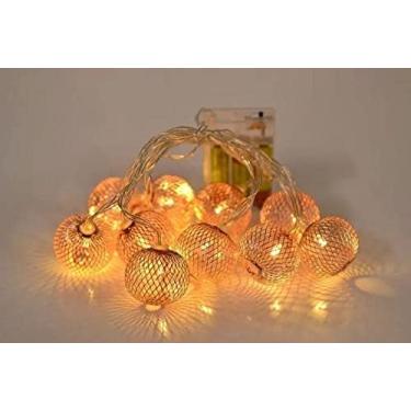 Imagem de Cordao Luminoso Esferas Rose Gold 10 Leds