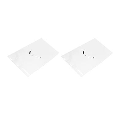 Imagem de Adesivo de quadro branco, 2 peças de papel de quadro branco autoadesivo infantil apagável PVC 11,7 x 40,1 cm para placa de exibição