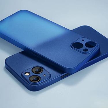 Imagem de Capa de telefone fosca ultra fina de 0,3 mm para iphone 11 12 13 mini pro xs max x xr capa dura pp transparente para iphone 7 8 plus se 2020, azul marinho, para iphone se 2020