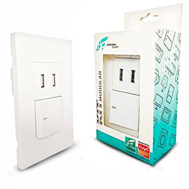 Imagem de Interruptor Simples e Tomada USB Parede JWCOM SMART SU-M12