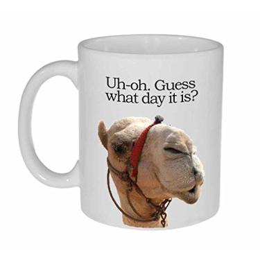 Imagem de Caneca de café ou chá Guess What Day It Is - Caneca engraçada de café ou chá de camelo
