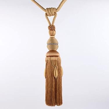 Imagem de Suportes de cortina estilo europeu cortina de bola pendurada corda borla pendurada corda de cortina de orelha borla faixa de amarração de orelha, T3,1 Pçs