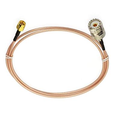 Imagem de MOOKEENONE Kit RF coaxial SMA UHF de 3,2 metros CB rádio antena de rádio portátil Walkie Talkie para Baofeng