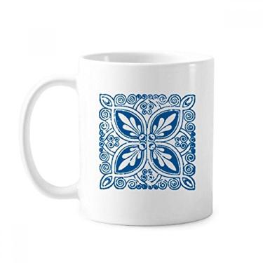Imagem de Blue Talavera Caneca com estampa de flores e cerâmica para café e porcelana