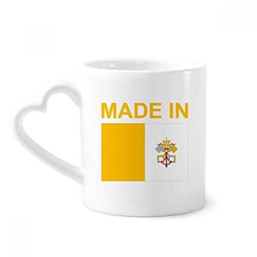 Imagem de Caneca Made In Vatican City Country Love Coffee Ceramic Drinkware Copo de coração de vidro