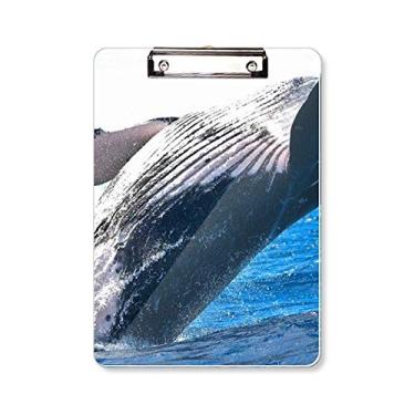 Imagem de DIYthinker Organismo Marinho Baleia Oceano Animal Prancheta Pasta Bloco de Escrita Placa de Fundo A4
