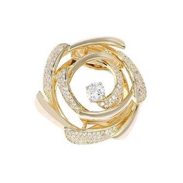 Imagem de KIZQYN Broche feminino flor broche fivela na bainha corpete flores lenços botão acessórios de vestuário decorações de decote acessório de fantasia