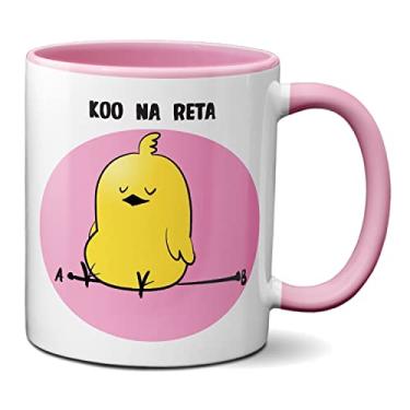 Imagem de Caneca Engraçada Koo Na Reta Presente Xícara Divertida (Rosa)