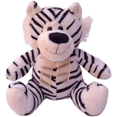 Imagem de Pelúcia Animais Safari Com Lacinho 23Cms Fizzy (Tigre Branco)