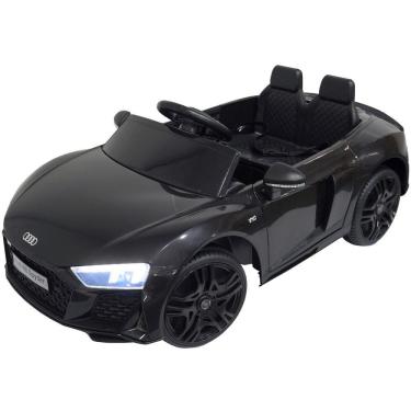 Imagem de Mini Carro Elétrico Infantil Criança 12V Audi R8 Spyder Controle Remoto Preto Brinqway BW-123