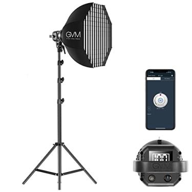 Imagem de Kit de iluminação de estúdio fotográfico GVM 80W, luz de vídeo LED com suporte Bowen Softbox de 59,9 cm, suporte de tripé, luz do dia de saída contínua 5600 K luzes para fotografia