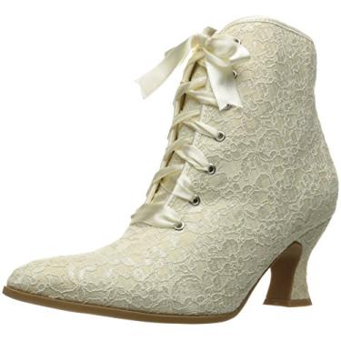 Imagem de Ellie Shoes Bota feminina 253-Elizabeth Ankle Boot, Branco, 6