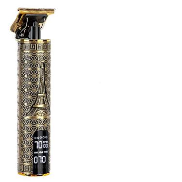 Imagem de Máquina Elétrica Masculina Recarregável de Cortar Cabelo e Barbear VINTAGE T9 (LCD Paris)