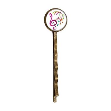 Imagem de Bandana Bobby Pin com cabelo de metal retrô, verde, laranja, rosa
