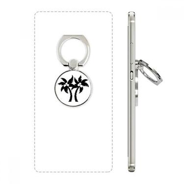 Imagem de Suporte de anel de telefone com contorno de planta de coqueiro, suporte ajustável