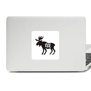 Imagem de Adesivo de alce preto e branco animal decalque vinil paster laptop decoração PC