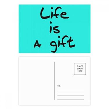 Imagem de Life Is a Gift – Conjunto de cartões postais com citações inspiradoras para presente