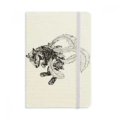 Imagem de Caderno de desenho de montanhas chinesas com estampa de rios, capa dura em tecido oficial diário clássico