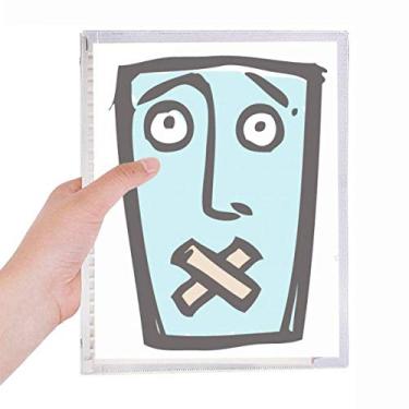 Imagem de Caderno de anotações abstratas Shut Up Happy com folhas soltas e diário recarregável