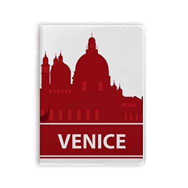 Imagem de Diário de capa macia Venice Italy com estampa de marco vermelho