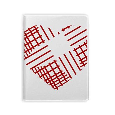Imagem de Caderno vermelho de Dia dos Namorados em linha de coração com capa macia Diário