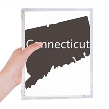 Imagem de Caderno de Mapa dos EUA Connectic America com Folhas Soltas Diário Recarregável