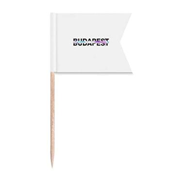 Imagem de Bandeira de palito de dente Urban Radio Budapest Architecture para placa de queijo