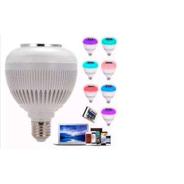 Imagem de Lampada Led 6W Rgb Caixa Som Bluetooth Controle Wj-L2