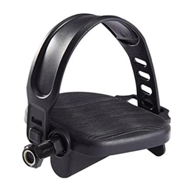 Imagem de Newmind Pedais de bicicleta de exercício com alças ajustáveis para reposição para academia doméstica, eixo de 1,27 cm ou 1,99 cm, acessórios de equipamentos de fitness, pedal de bicicleta – eixo curto de 14 mm