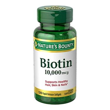 Imagem de Nature's Bounty Biotin 10000 mcg, Supports Healthy Hair, Skin and Nails, Rapid Release Softgels, 120 Ct.