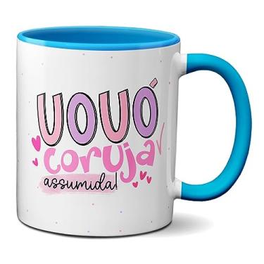 Imagem de Caneca Criativa Feliz Dia Dos Avós Vovó Coruja Assumida! (Azul)