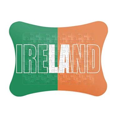 Imagem de Moldura de quebra-cabeça com nome da bandeira da Irlanda para decoração de imagem