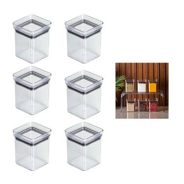 Imagem de Kit 6 Mini Potes Herméticos Cozinha Tempero 180ml, Paramount