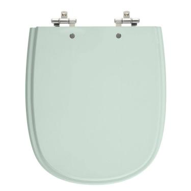 Imagem de Assento Sanitário Sabatini Verde Claro Tampa para Vaso Icasa de Madeira Laqueada