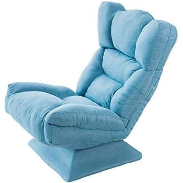 Imagem de Cadeira De Chão Cadeira De Chão, Sofá Individual Preguiçoso Com Rotação De 360 ​​° Cadeira De Meditação Dobrável Com 5 Marchas Encosto Ajustável Para Jogos De Leitura, 3 Cores,Azul,B,Bonny369