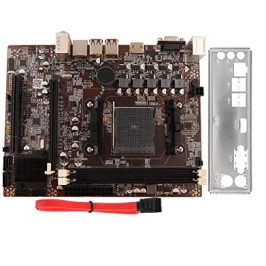 Imagem de Placa-mãe AMD, Placa-mãe de Computador DDR3 Com Slot para Placa Gráfica SATA/PCI-E/2xDDR3 DIMM/RJ45, HDML+VGA, Conector de Alimentação 4PIN/24PIN
