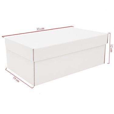 Imagem de Caixa De Papelão Para Calçados Efeito Fosco 10 Un Embalagens 33cm x 19cm x 12cm