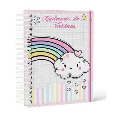 Imagem de Caderneta de vacina menina arco iris.