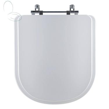 Imagem de Assento Sanitário Tampa de Vaso Branco MDF Laqueado Vogue Plus para bacia Deca